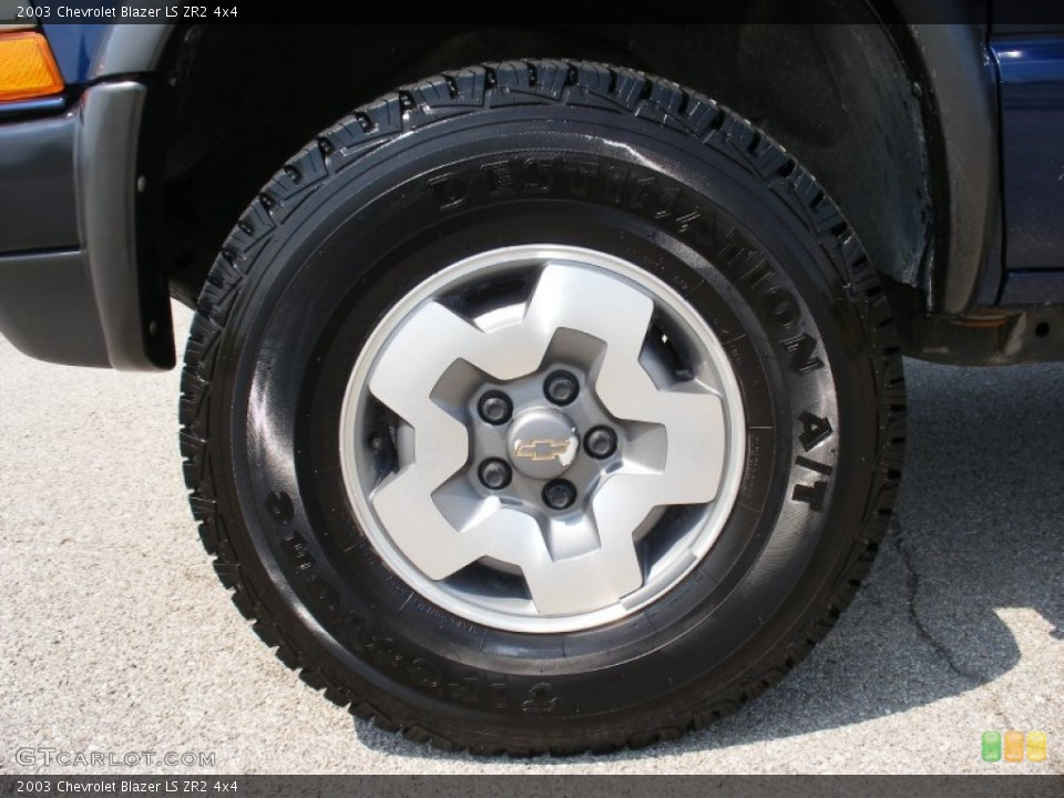 2003 Chevrolet Blazer LS ZR2 4x4 Wheel and Tire Photo #67662067