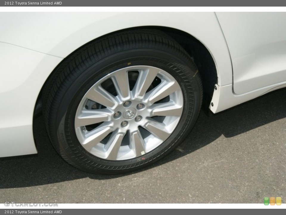 2012 Toyota Sienna Limited AWD Wheel and Tire Photo #67722020