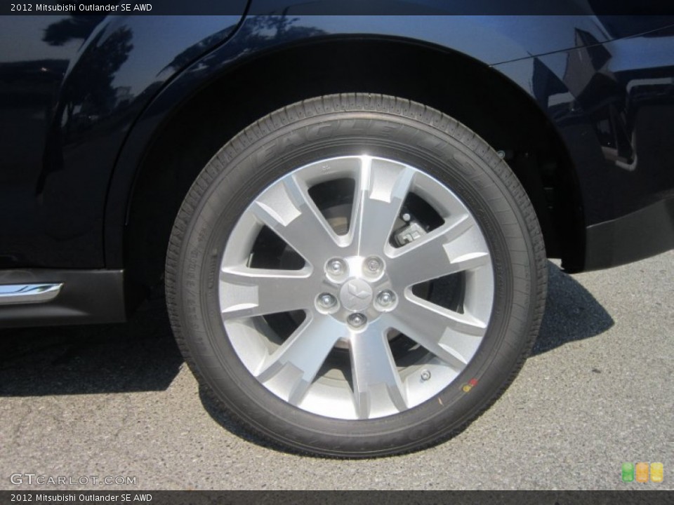 2012 Mitsubishi Outlander SE AWD Wheel and Tire Photo #67734632