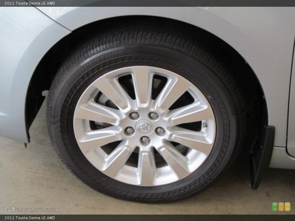 2011 Toyota Sienna LE AWD Wheel and Tire Photo #67758503