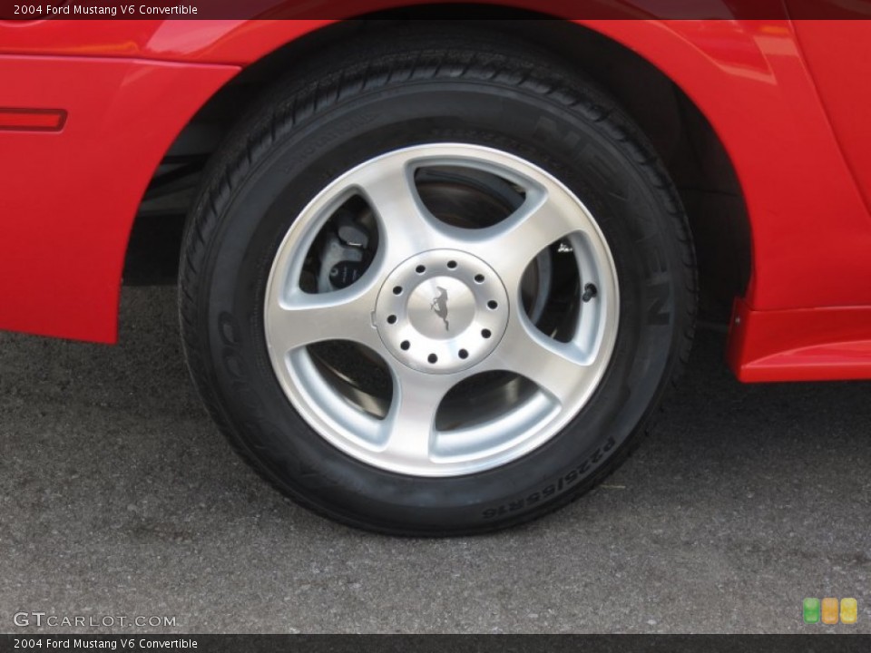 2004 Ford Mustang V6 Convertible Wheel and Tire Photo #68025494