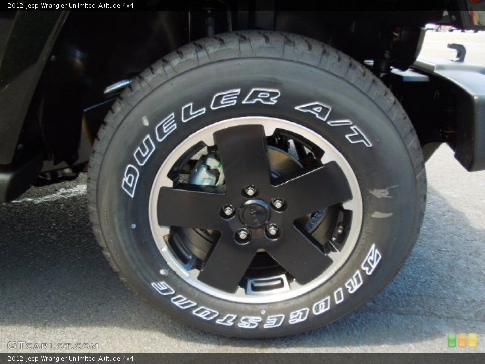 2012 Jeep Wrangler Unlimited Altitude 4x4 Wheel and Tire Photo #68090222