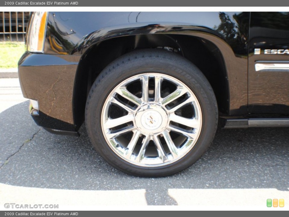 2009 Cadillac Escalade ESV Platinum AWD Wheel and Tire Photo #68193618