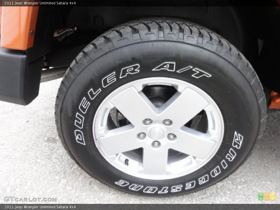 2011 Jeep Wrangler Unlimited Sahara 4x4 Wheel and Tire Photo #68269400