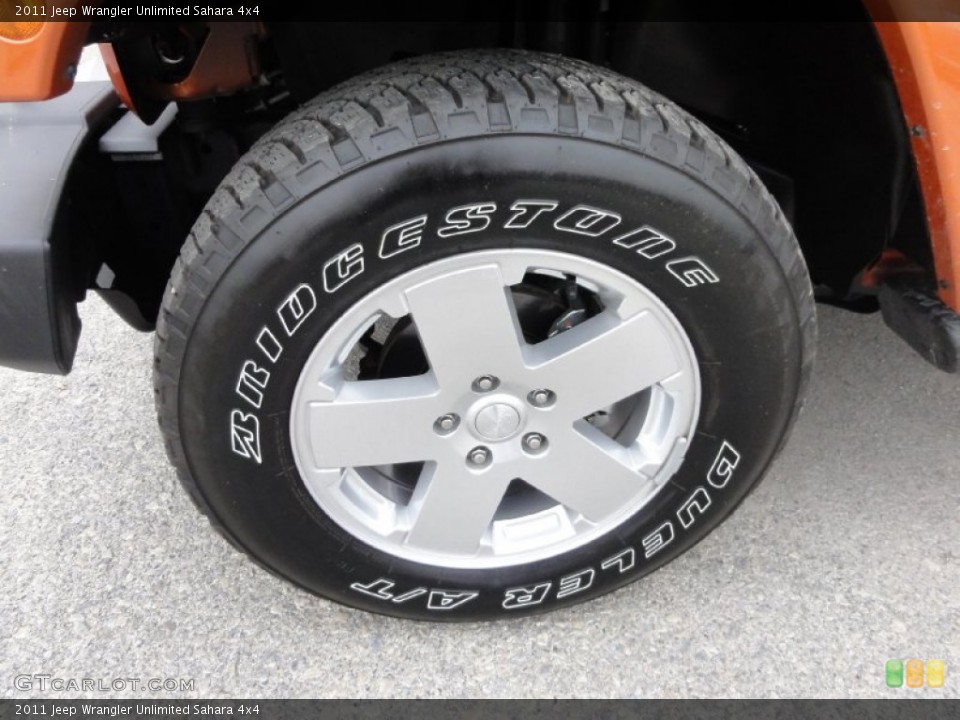 2011 Jeep Wrangler Unlimited Sahara 4x4 Wheel and Tire Photo #68269445