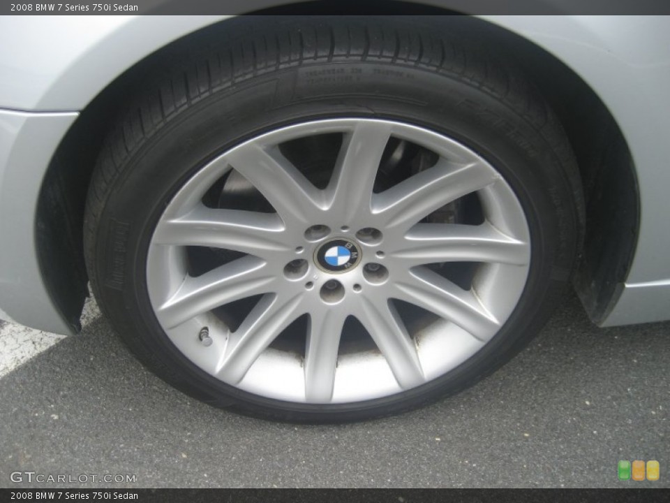 2008 BMW 7 Series 750i Sedan Wheel and Tire Photo #68340240