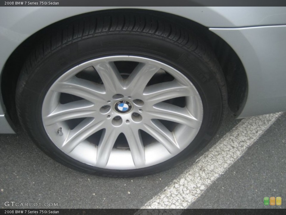 2008 BMW 7 Series 750i Sedan Wheel and Tire Photo #68340243
