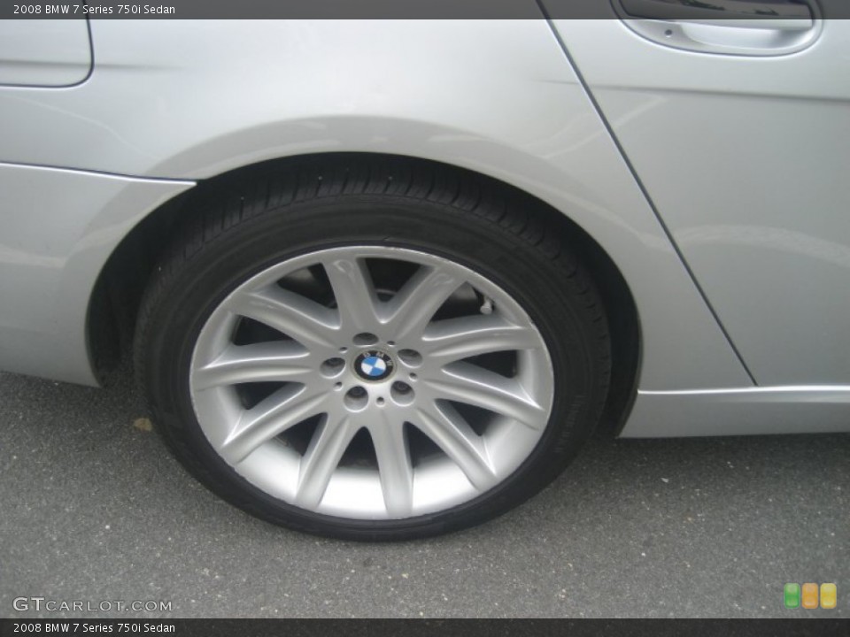 2008 BMW 7 Series 750i Sedan Wheel and Tire Photo #68340246