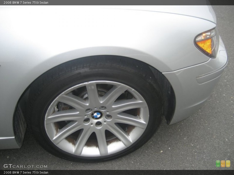 2008 BMW 7 Series 750i Sedan Wheel and Tire Photo #68340249