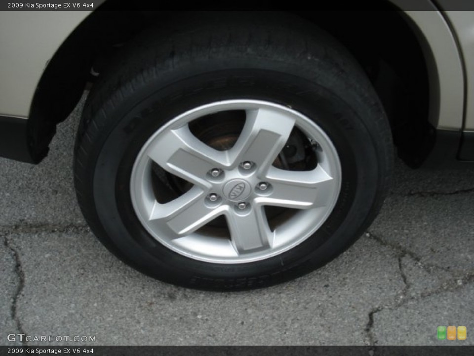 2009 Kia Sportage EX V6 4x4 Wheel and Tire Photo #68379180