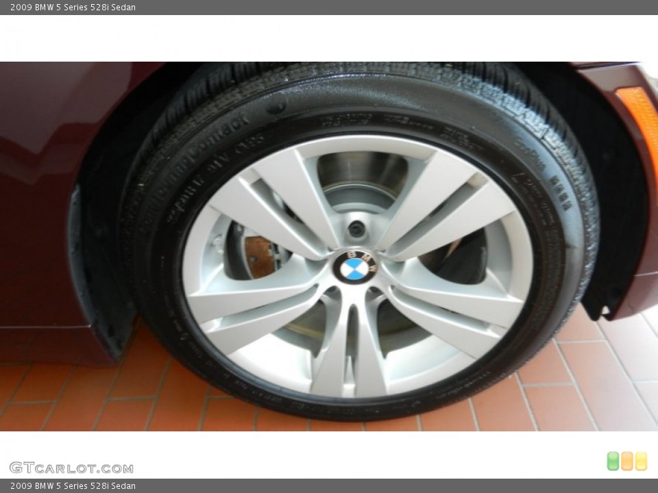 2009 BMW 5 Series 528i Sedan Wheel and Tire Photo #68425085