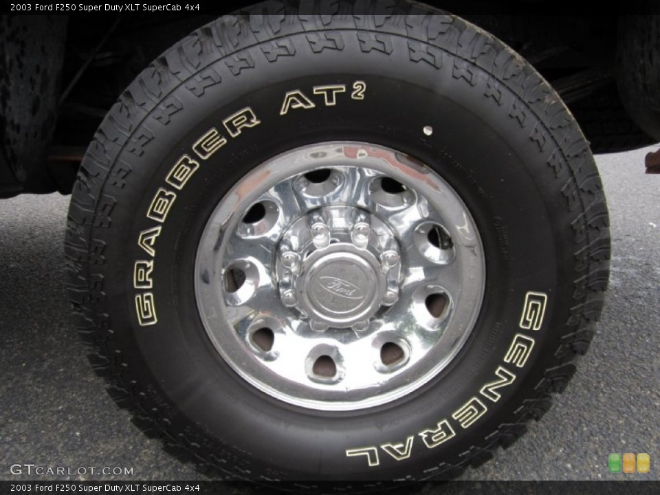 2003 Ford F250 Super Duty XLT SuperCab 4x4 Wheel and Tire Photo #68427134