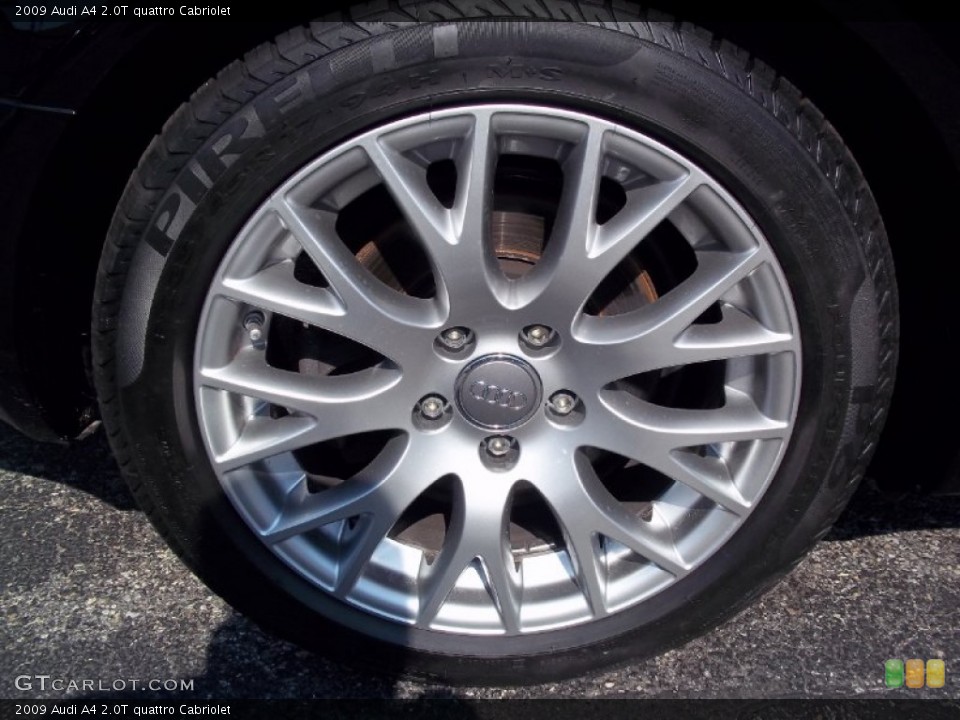 2009 Audi A4 2.0T quattro Cabriolet Wheel and Tire Photo #68445533