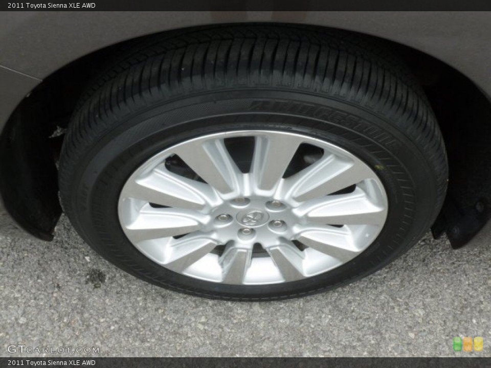 2011 Toyota Sienna XLE AWD Wheel and Tire Photo #68447867