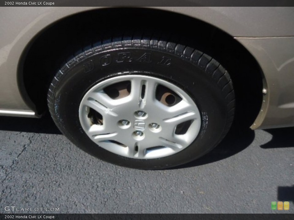 2002 Honda Civic LX Coupe Wheel and Tire Photo #68512628