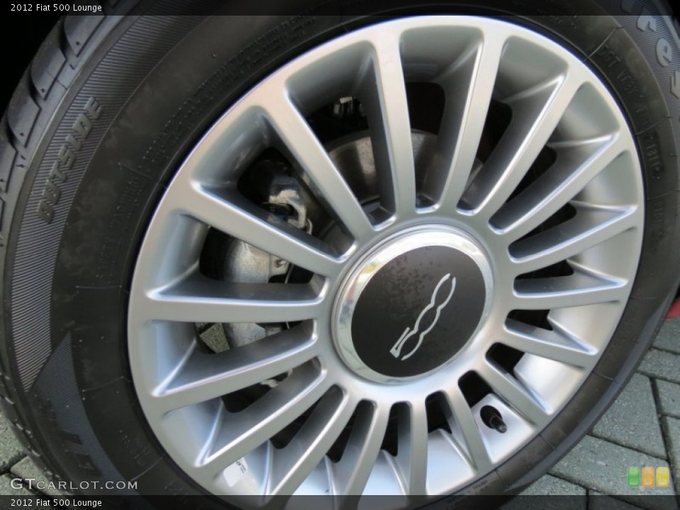 2012 Fiat 500 Lounge Wheel and Tire Photo #68528090