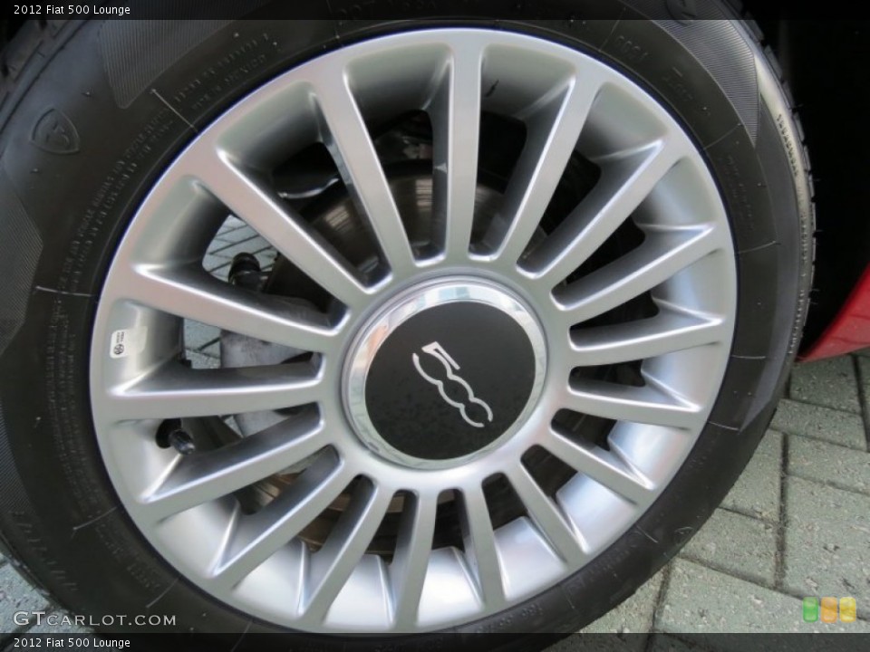 2012 Fiat 500 Lounge Wheel and Tire Photo #68528140