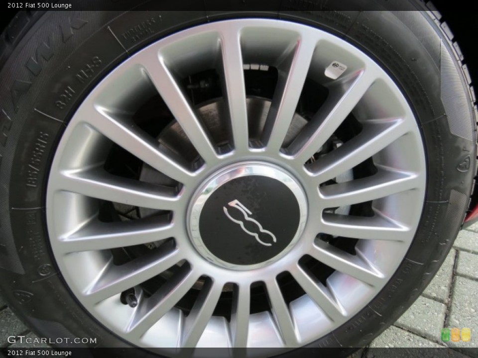 2012 Fiat 500 Lounge Wheel and Tire Photo #68528179