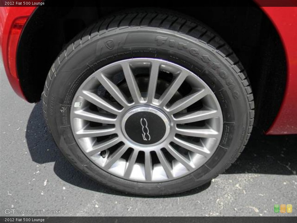 2012 Fiat 500 Lounge Wheel and Tire Photo #68543563