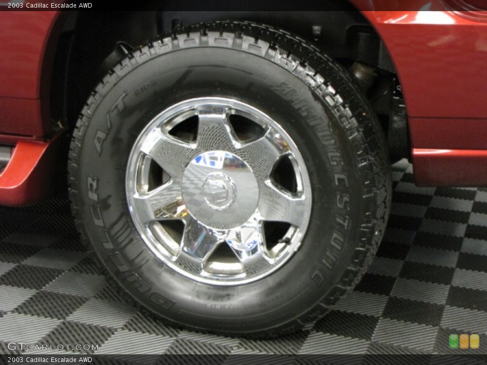 2003 Cadillac Escalade AWD Wheel and Tire Photo #68595729