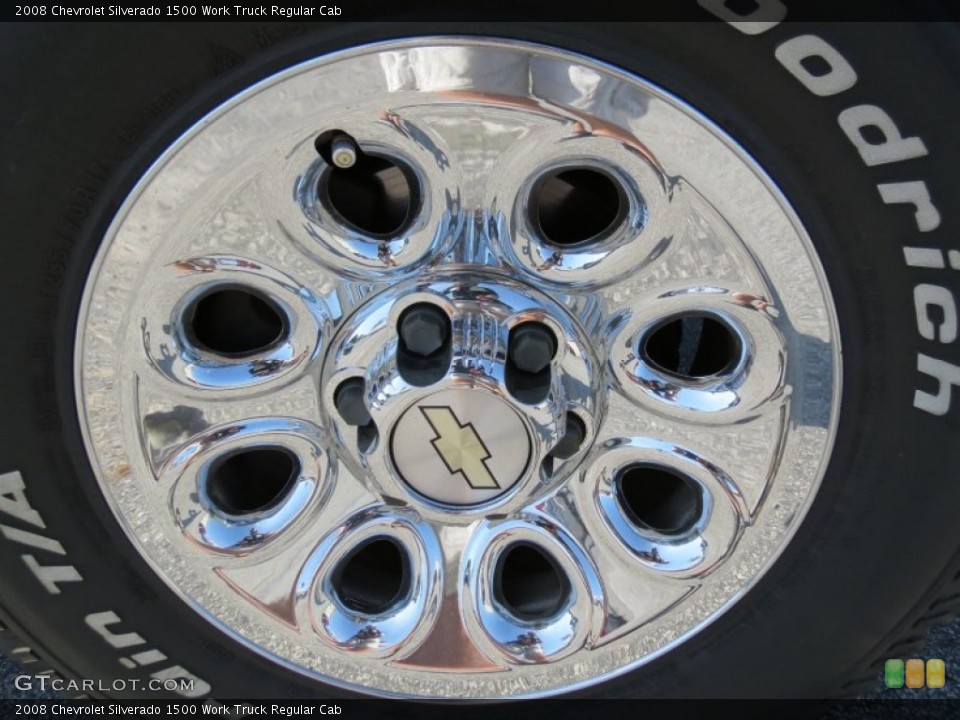 2008 Chevrolet Silverado 1500 Work Truck Regular Cab Wheel and Tire Photo #68608331