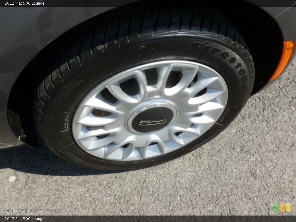 2012 Fiat 500 Lounge Wheel and Tire Photo #68616275
