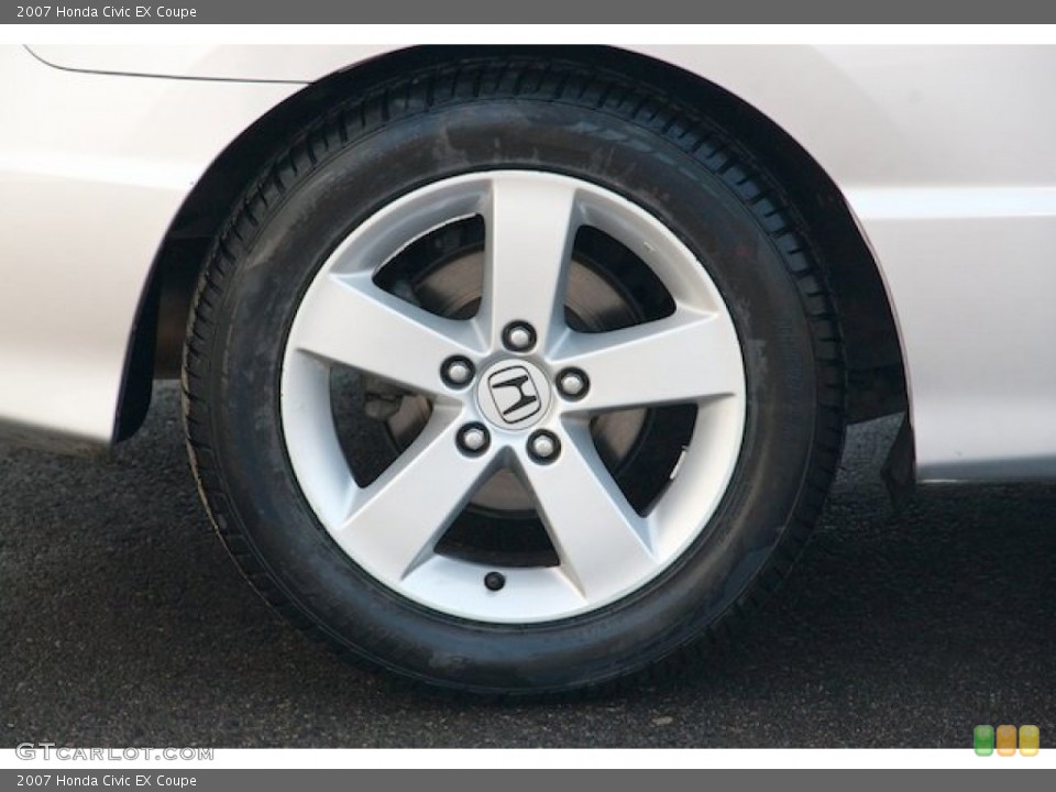 2007 Honda Civic EX Coupe Wheel and Tire Photo #68621632