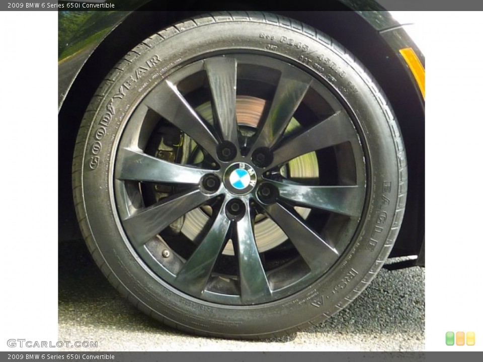 2009 BMW 6 Series 650i Convertible Wheel and Tire Photo #68629001