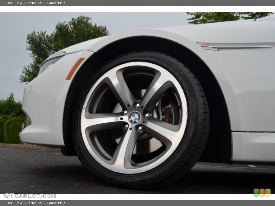 2008 BMW 6 Series 650i Convertible Wheel and Tire Photo #68631256