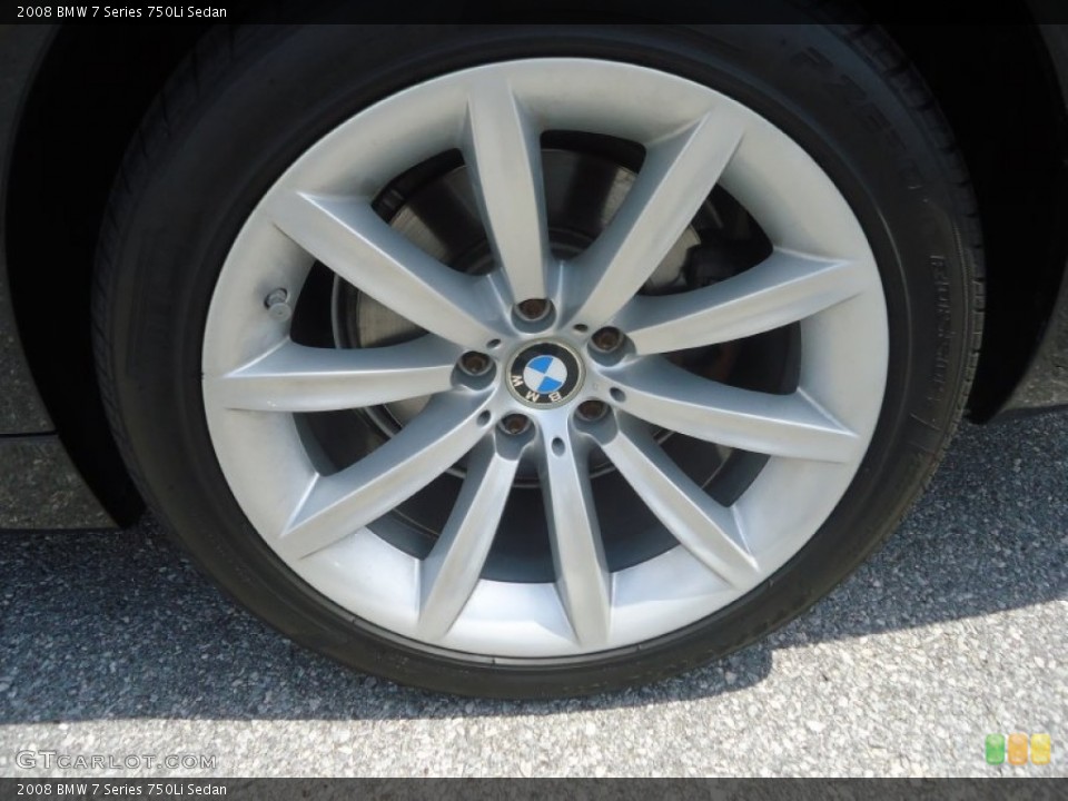 2008 BMW 7 Series 750Li Sedan Wheel and Tire Photo #68693566