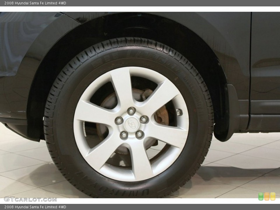 2008 Hyundai Santa Fe Limited 4WD Wheel and Tire Photo #68704783