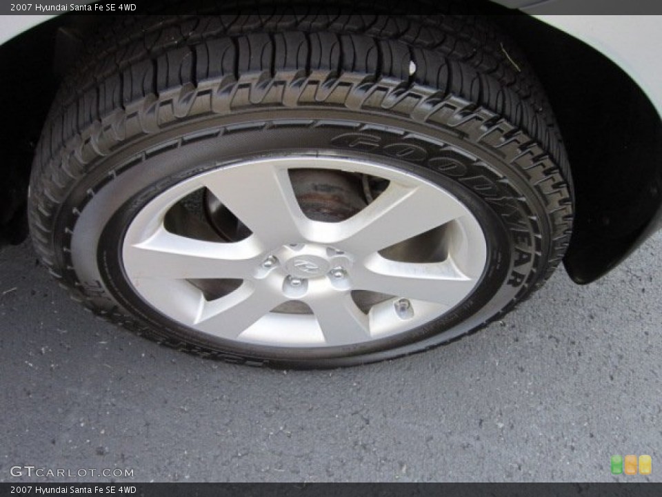 2007 Hyundai Santa Fe SE 4WD Wheel and Tire Photo #68721124