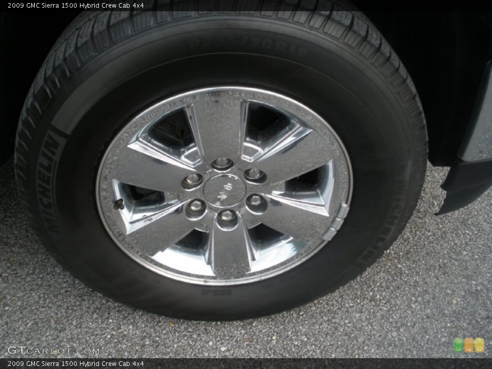 2009 GMC Sierra 1500 Hybrid Crew Cab 4x4 Wheel and Tire Photo #68776631