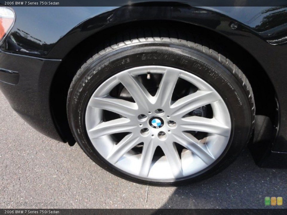 2006 BMW 7 Series 750i Sedan Wheel and Tire Photo #68840941