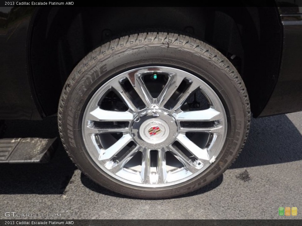 2013 Cadillac Escalade Platinum AWD Wheel and Tire Photo #68846025