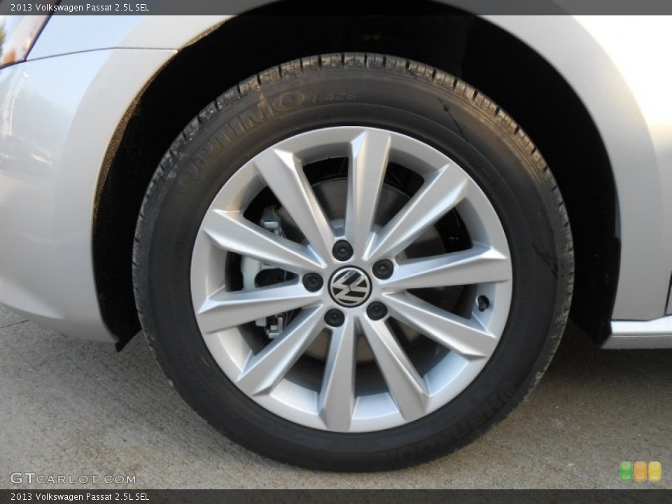 2013 Volkswagen Passat 2.5L SEL Wheel and Tire Photo #68865555