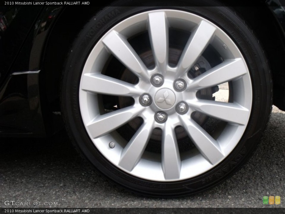 2010 Mitsubishi Lancer Sportback RALLIART AWD Wheel and Tire Photo #68967632
