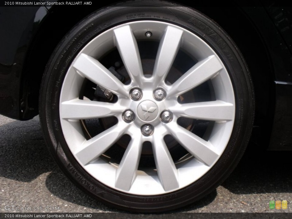 2010 Mitsubishi Lancer Sportback RALLIART AWD Wheel and Tire Photo #68967641