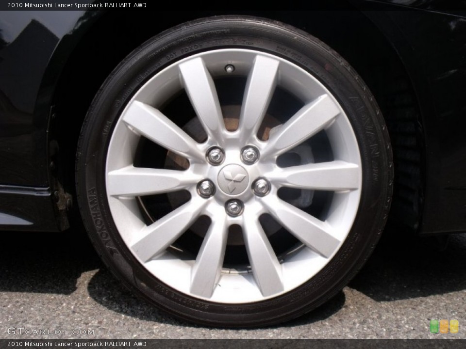 2010 Mitsubishi Lancer Sportback RALLIART AWD Wheel and Tire Photo #68967650