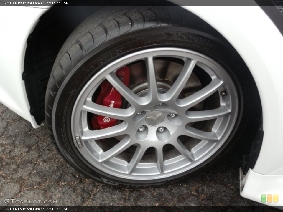 2010 Mitsubishi Lancer Evolution GSR Wheel and Tire Photo #69030614