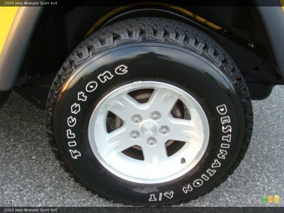 2004 Jeep Wrangler Sport 4x4 Wheel and Tire Photo #69035471