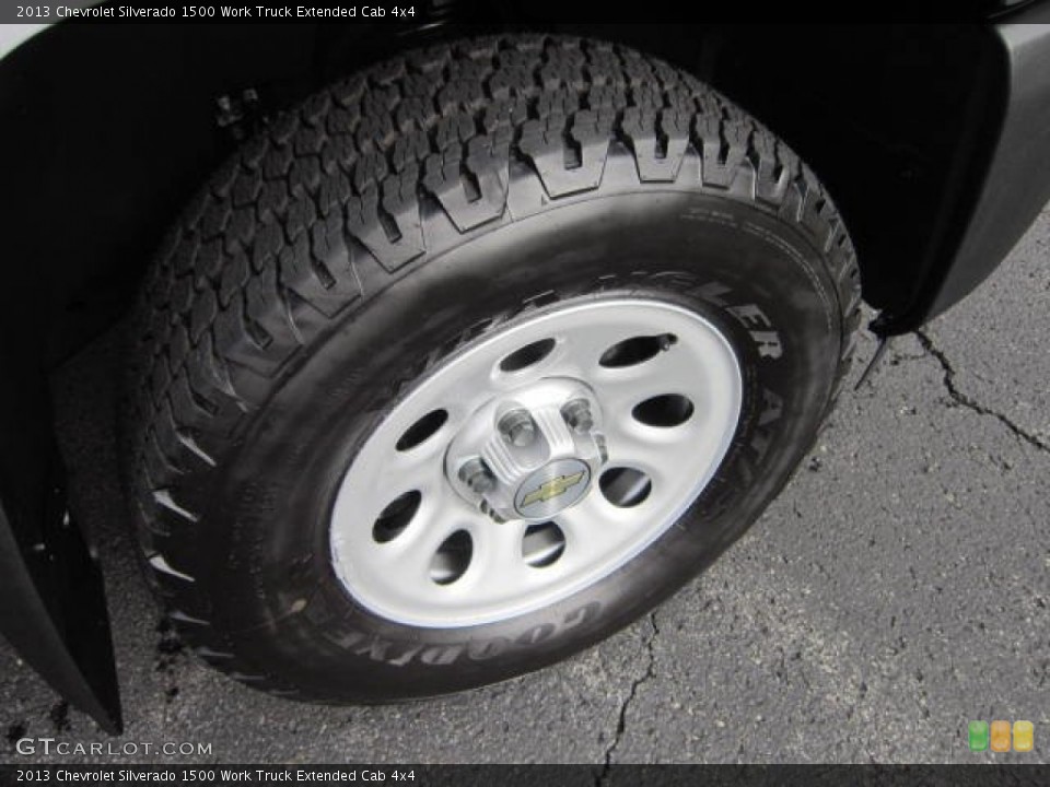 2013 Chevrolet Silverado 1500 Work Truck Extended Cab 4x4 Wheel and Tire Photo #69044024