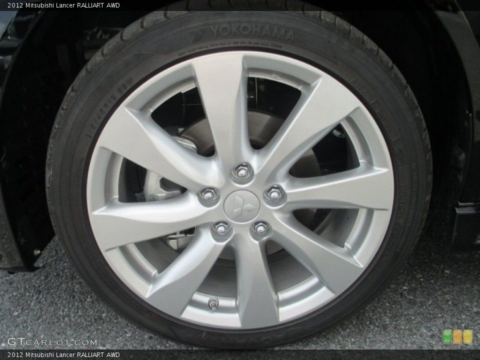 2012 Mitsubishi Lancer RALLIART AWD Wheel and Tire Photo #69099332
