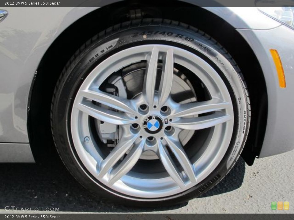 2012 BMW 5 Series 550i Sedan Wheel and Tire Photo #69101324