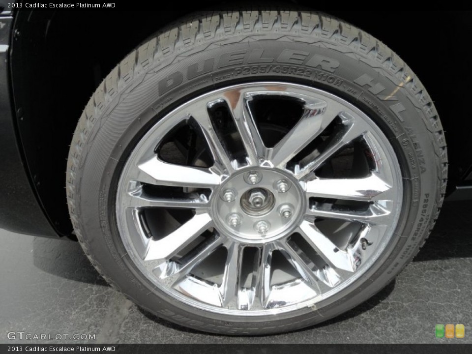 2013 Cadillac Escalade Platinum AWD Wheel and Tire Photo #69175762
