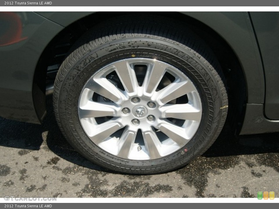 2012 Toyota Sienna LE AWD Wheel and Tire Photo #69295032