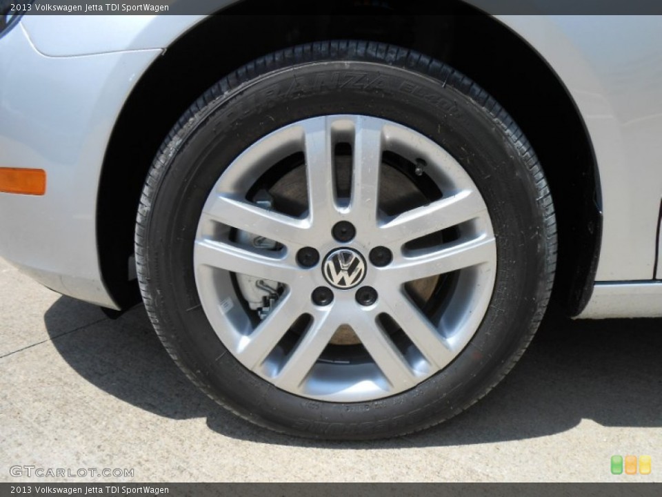 2013 Volkswagen Jetta TDI SportWagen Wheel and Tire Photo #69376786