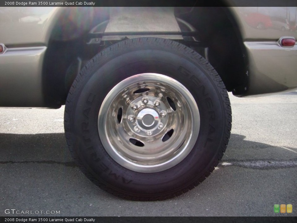 2008 Dodge Ram 3500 Laramie Quad Cab Dually Wheel and Tire Photo #69420598