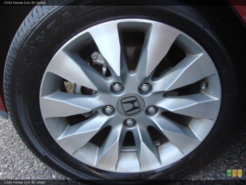 2009 Honda Civic EX Sedan Wheel and Tire Photo #69422614