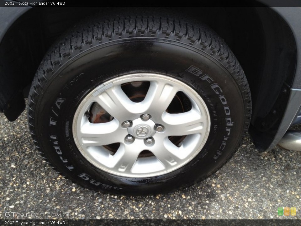 2002 Toyota Highlander V6 4WD Wheel and Tire Photo #69433249